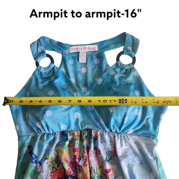 Leoma Lovegrove Bicycle Print "Art to Wear" Dress Size Small - Picture 15 of 16